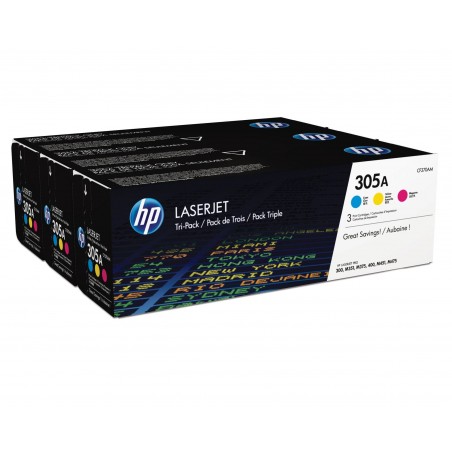 Toner oryginalny HP 305A CF370 AM 3pack 7,8k CMY
