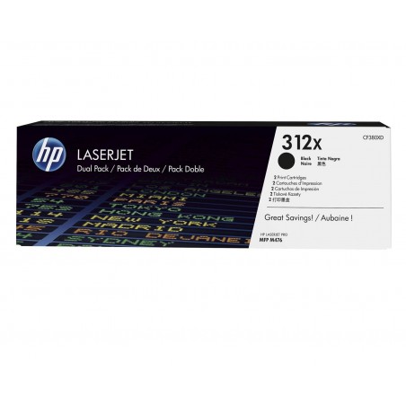 HP Toner nr 312X CF380XD Black 4,4K 2pac