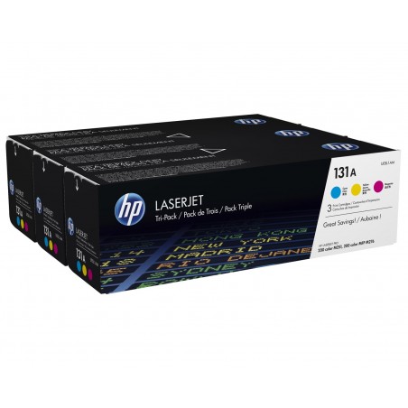 Toner oryginalny HP 131 A U0SL1AM 3pack 5,4k CMY