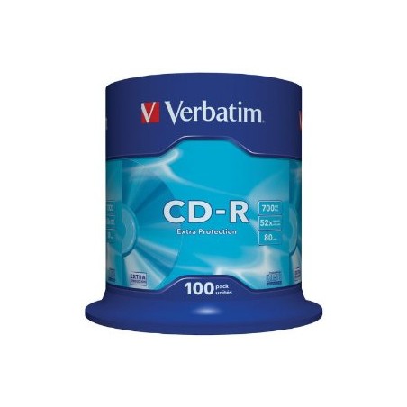 Verbatim CD-R 52x 700MB 100p cake box DataLife,Extra Protection, bez nadruku