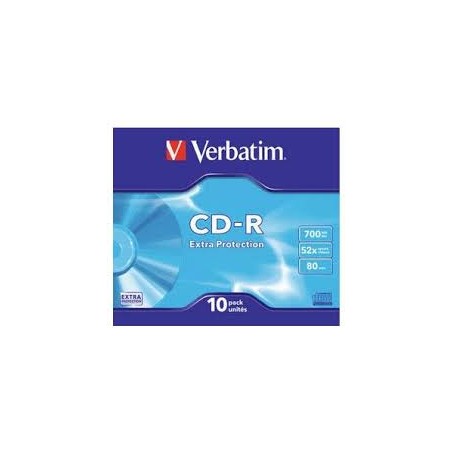 Verbatim CD-R 52x 700MB 10p slim case DataLife,Extra Protection, bez nadruku
