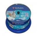 Verbatim CD-R 52x 700MB 50p cake box DataLife+,AZO, Inkjet, Wide printable