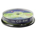 Verbatim CD-RW 12x 700MB 10p cake box DataLife+,scratch resist, bez nadruku