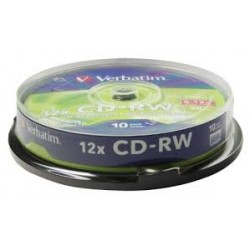Verbatim CD-RW 12x 700MB 10p cake box DataLife+,scratch resist, bez nadruku