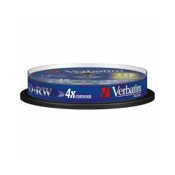 Verbatim DVD+RW 4x 4,7GB 10 p cake box DataLife+, scratch resist, bez nadruku