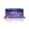 Verbatim DVD+R 16x 4,7GB 25p cake box DataLife+,Adv.AZO+,scratch res.bez nadru
