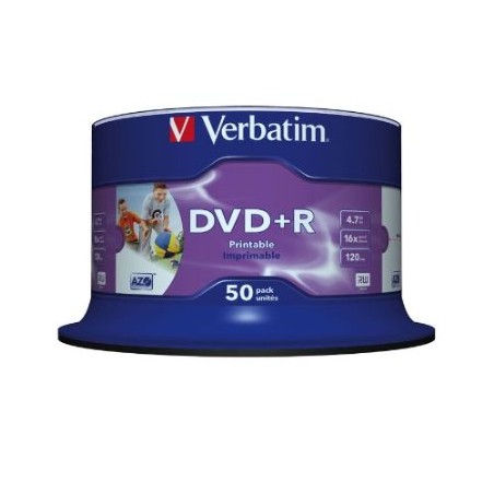 Verbatim DVD+R 16x 4,7GB 50p cake box DataLife+,prof,Adv.AZO+, printable