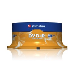Verbatim DVD-R 16x 4,7GB 25p cake box DataLife+,Adv.AZO+,scratch res, bez nadr