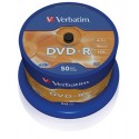 Verbatim DVD-R 16x 4,7GB 50p cake box DataLife+,AdvAZO,scr  ers, bez nadr, mat