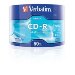 Verbatim CD-R 52x 700MB 50P SP Extra DataLife+, Wide Inkjet Prof, nadruk