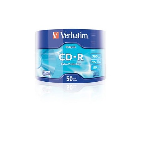 Verbatim CD-R 52x 700MB 50P SP Extra DataLife+, Wide Inkjet Prof, nadruk
