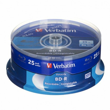 Verbatim BD-R 6x 25GB 25p cake box Single Layer Blue Surface