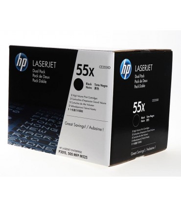 HP Toner nr 55X CE255XD Black 2pack  2x12,5K