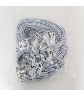 OMEGA TOKARA FABRIC CABLE BRAIDED MICRO USB 1,5A 118 COPPER POLYBAG OEM 2M SILVER [44175]