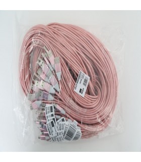 OMEGA TOKARA FABRIC CABLE BRAIDED MICRO USB 1,5A 118 COPPER POLYBAG OEM 2M ROSE GOLD [44177]