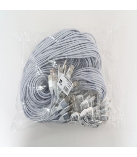 OMEGA BOA FABRIC CABLE BRAIDED LIGHTNING TO USB 1,5A 118 COPPER POLYBAG OEM 2M SILVER [44180]