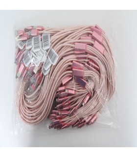 OMEGA PSEUDONAJA USB CABLE 3IN1 MICRO-USB TYPE-C LIGHTNING 1,5A POLYBAG OEM 1,2M ROSE GOLD [44220]