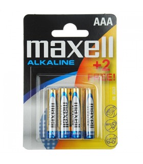 MAXELL BATTERY ALKALINE LR03/AAA BLISTER*6 (4+2)  790240.04.EU