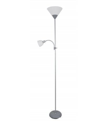 PLATINET FLOOR LAMP E27+E14 GREY [44527]