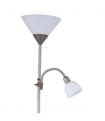 PLATINET FLOOR LAMP E27+E14 GREY [44527]