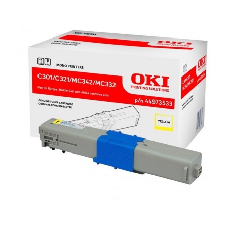 Toner oryginalny OKI C301 321  44973533 1,5K Yellow