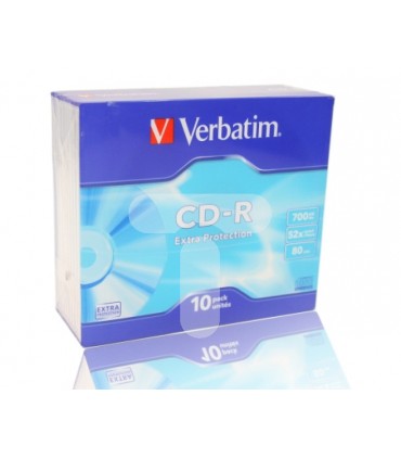 Verbatim CD-R 52x 700MB 10p slim case DataLife,Extra Protection, bez nadruku