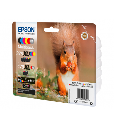 Epson Tusz XP-15000  378XL+478XL, CMYK 1x10.2ml, 2x11.2ml, 3x9.3ml
