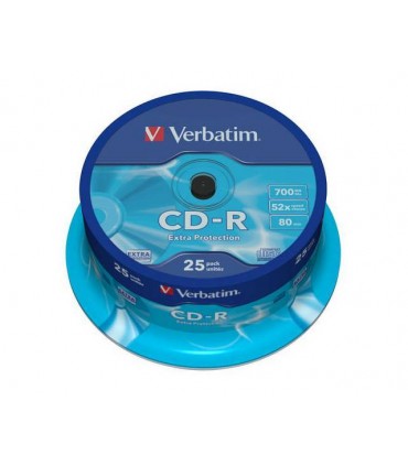 Verbatim CD-R 52x 700MB 25p cake box DataLife,Extra Protection, bez nadruku