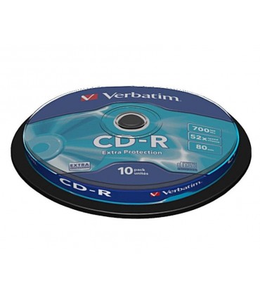 Verbatim CD-R 52x 700MB 10p cake box DataLife, Extra Pritection, bez nadruku