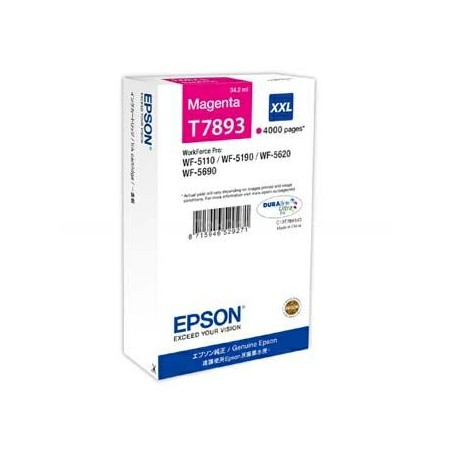Tusz oryginalny Epson WF 5110 T7893 XXL 34,2ml Magenta