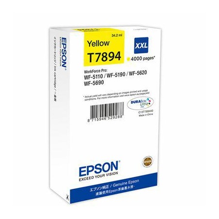 Tusz oryginalny Epson WF 5110 T7894 XXL 34,2ml Yellow