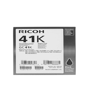Gel Ricoh oryginalny cart GC-41K HC 405761 Black