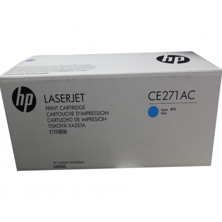 Toner oryginalny HP 650AC CE271AC 15K Cyan