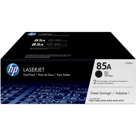 Toner oryginalny HP 85A CE285AD 2pack 2x1,6K Black